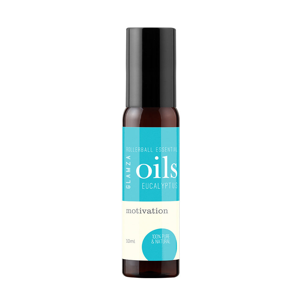 Glamza Premium Essential Oils 10ml Roll On - 100% Pure Lavender, Orange, Peppermint, Eucalyptus, Rosemary, Rosehip.