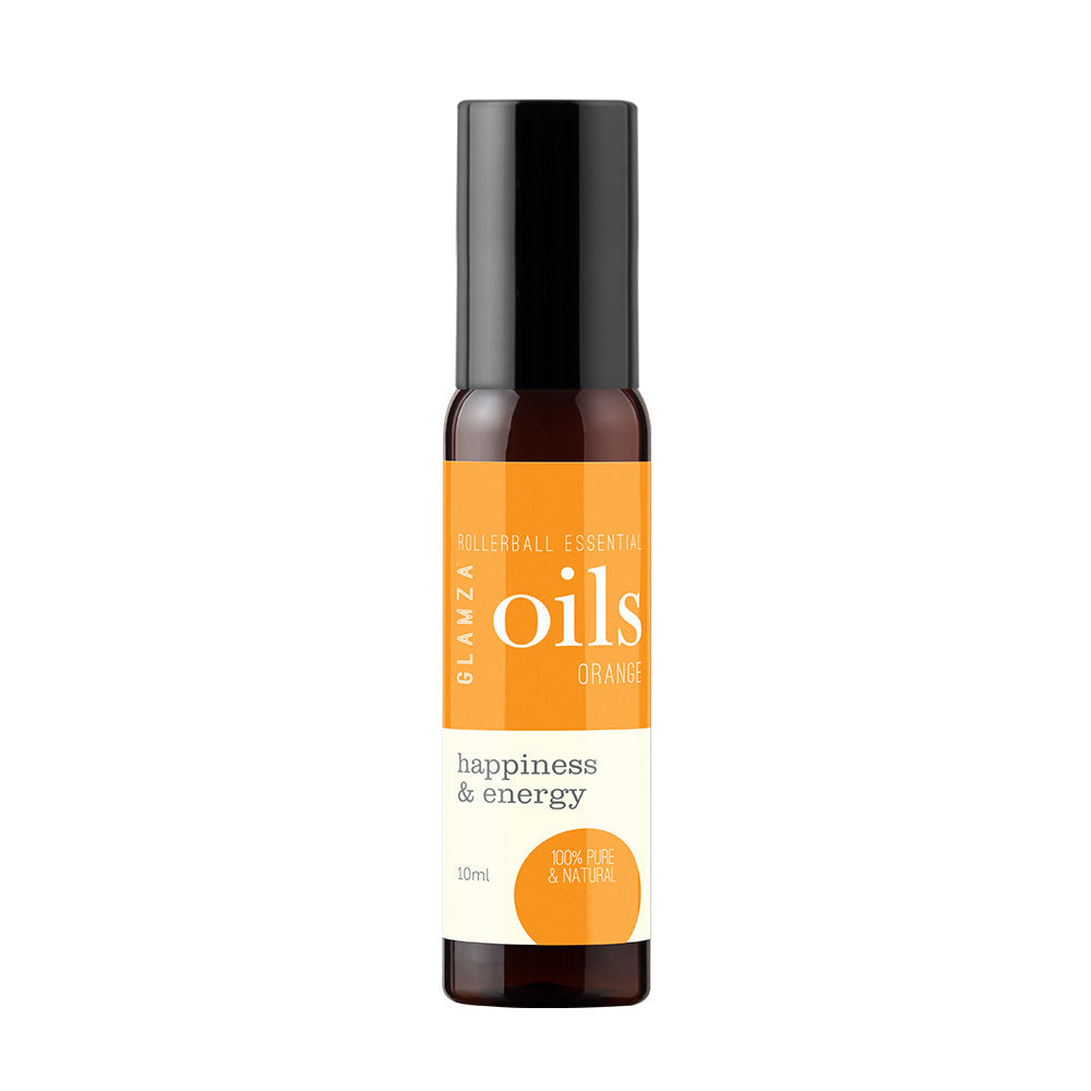 Glamza Premium Essential Oils 10ml Roll On - 100% Pure Lavender, Orange, Peppermint, Eucalyptus, Rosemary, Rosehip.