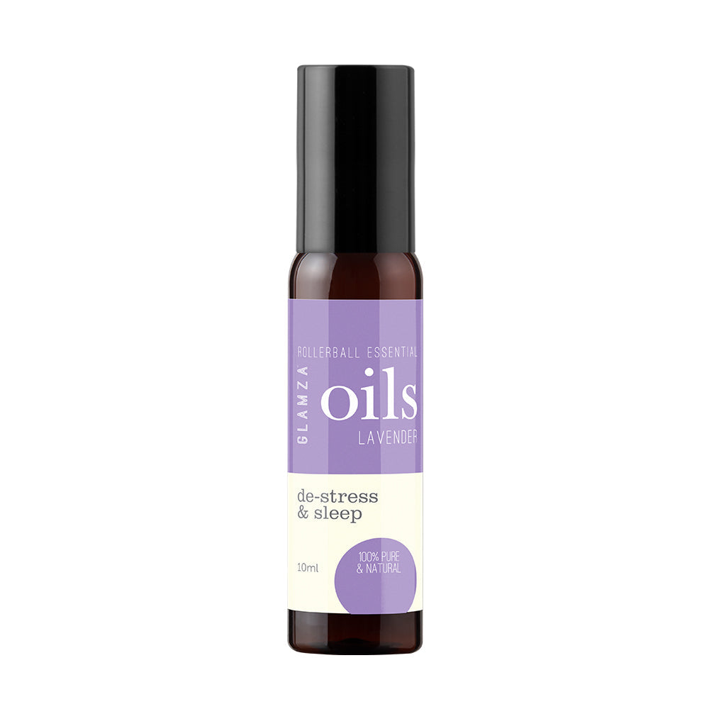 Glamza Premium Essential Oils 10ml Roll On - 100% Pure Lavender, Orange, Peppermint, Eucalyptus, Rosemary, Rosehip.