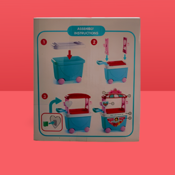 Children's Mini Ice Cream Cart & BBQ Cart - Toys