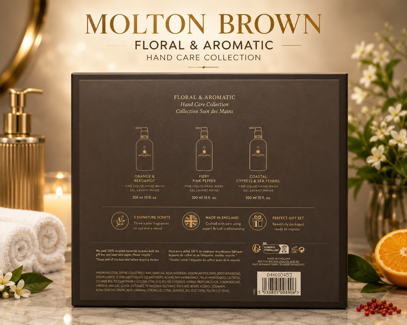 Molton Brown Floral & Aromatic Hand Wash Gift Set – 3 x 300ml Hand Washes