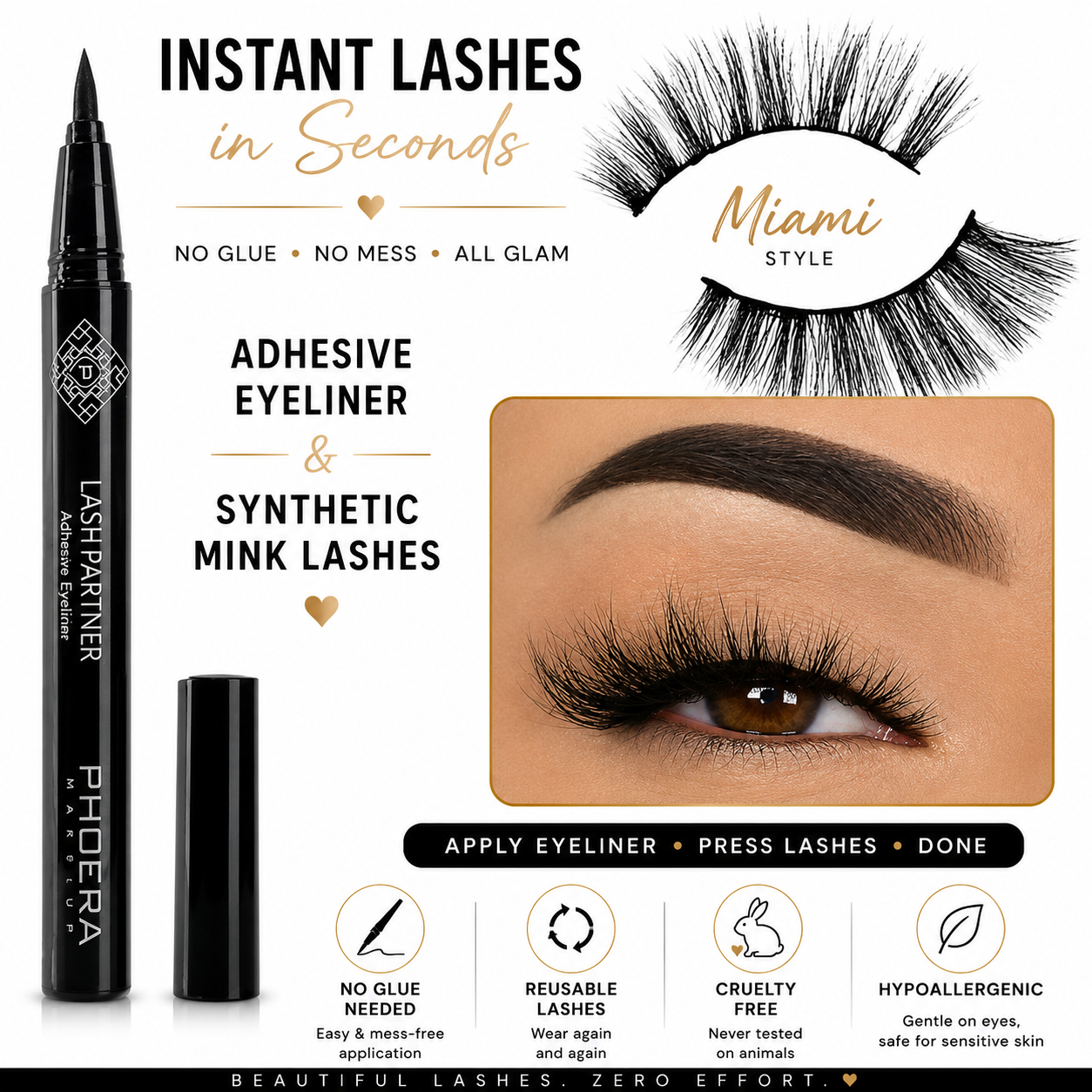 Glam Express Phoera Lash & Eyeliner Kit
