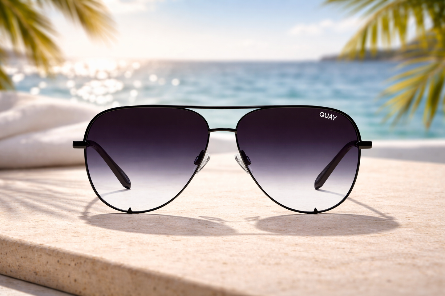 Quay Australia High Key Mini Sunglasses with Case