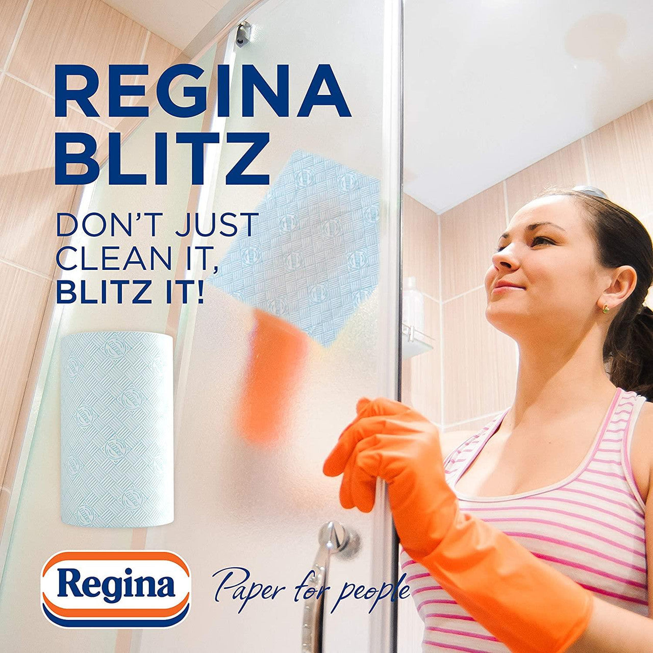 Regina Blitz Kitchen Tissue 3 Ply 4 Pack
