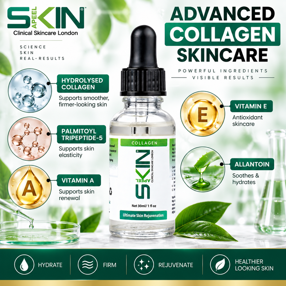 Skinapeel Collagen Serum 30ml – Advanced Anti-Ageing Formula for Youthful, Radiant Skin