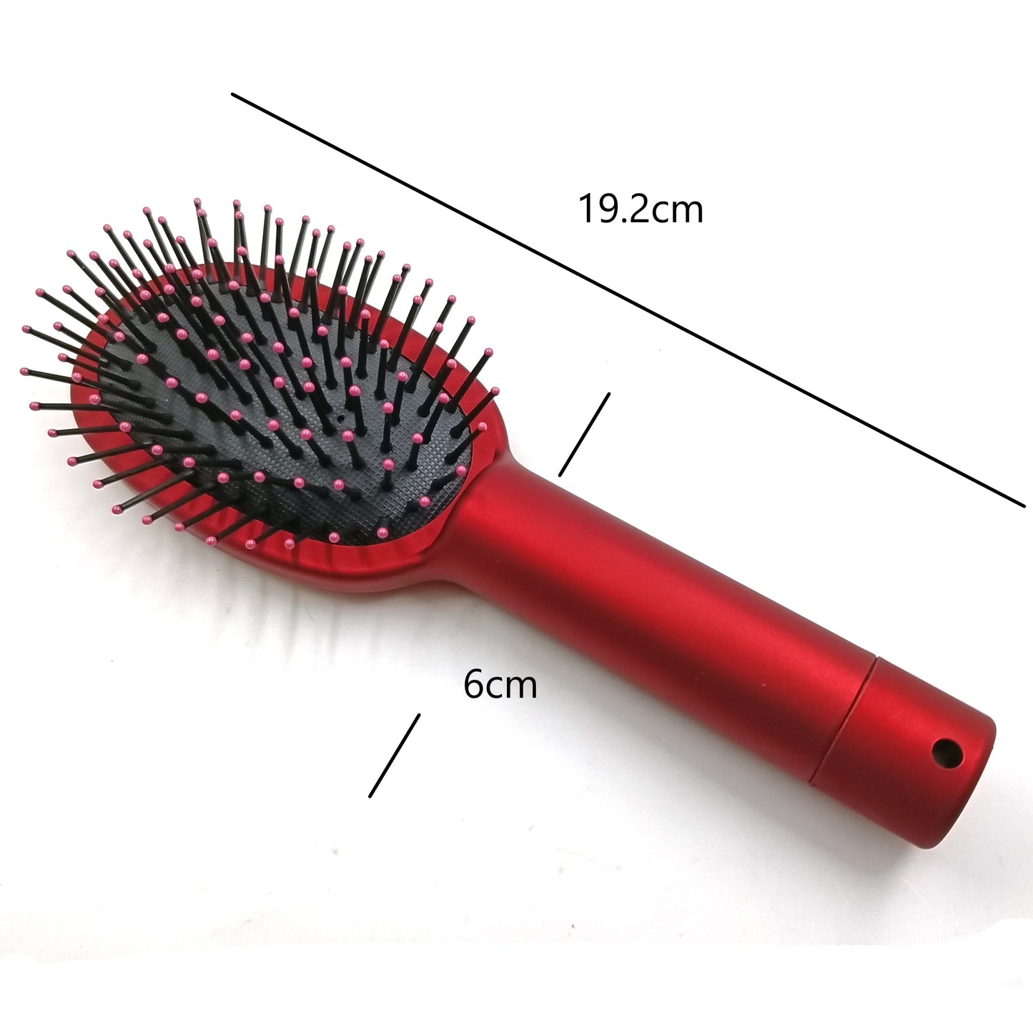 Generise 'Secret Stash' Red Hairbrush - Rubberised Handle
