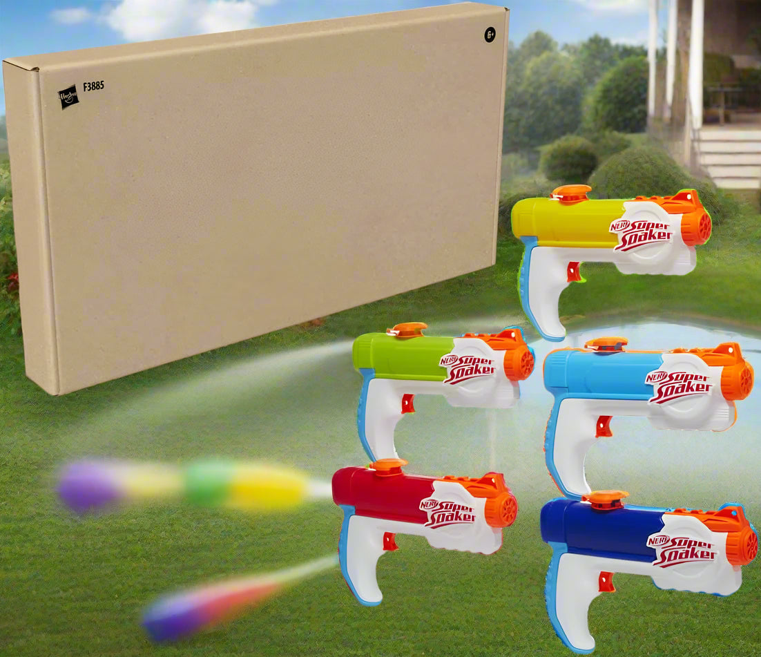 Super Soaker Nerf Multipack Includes 5 Piranha Water Blasters, Fun for Kids and Adults