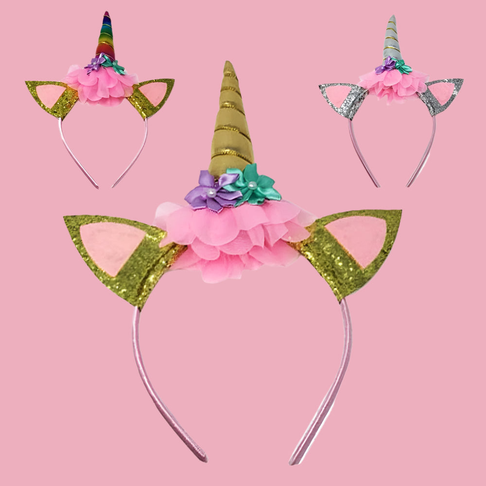 Children’s Unicorn Headbands – Cute & Comfortable - Ideal For Birthdays, Fancy Dress, Play Time!