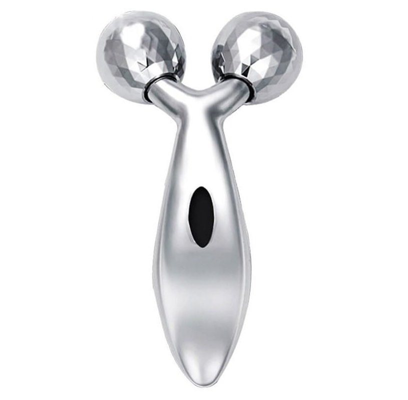 Glamza 3D Body & Facial Massage Roller - Silver