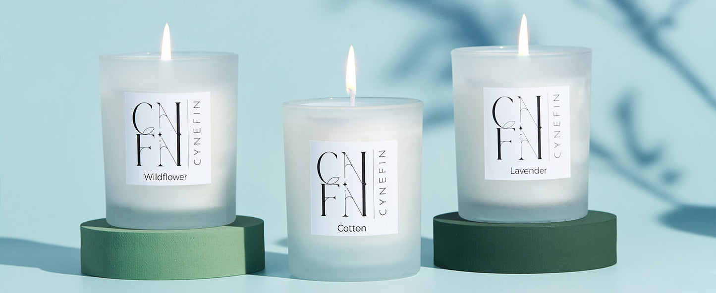 CNFN Gift Candle Set 3 x100g (lavender, Cotton & Wildflower)