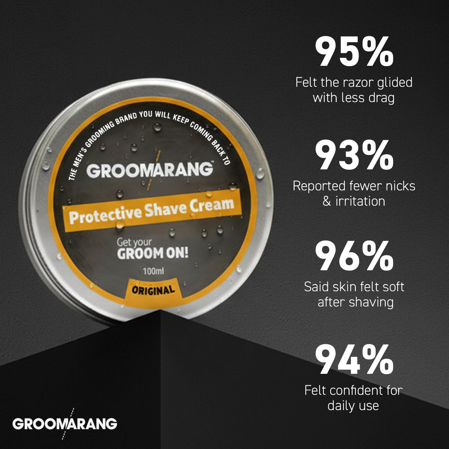 The Groomarang Moisturising & Protective Shave Cream (100ml Tub)