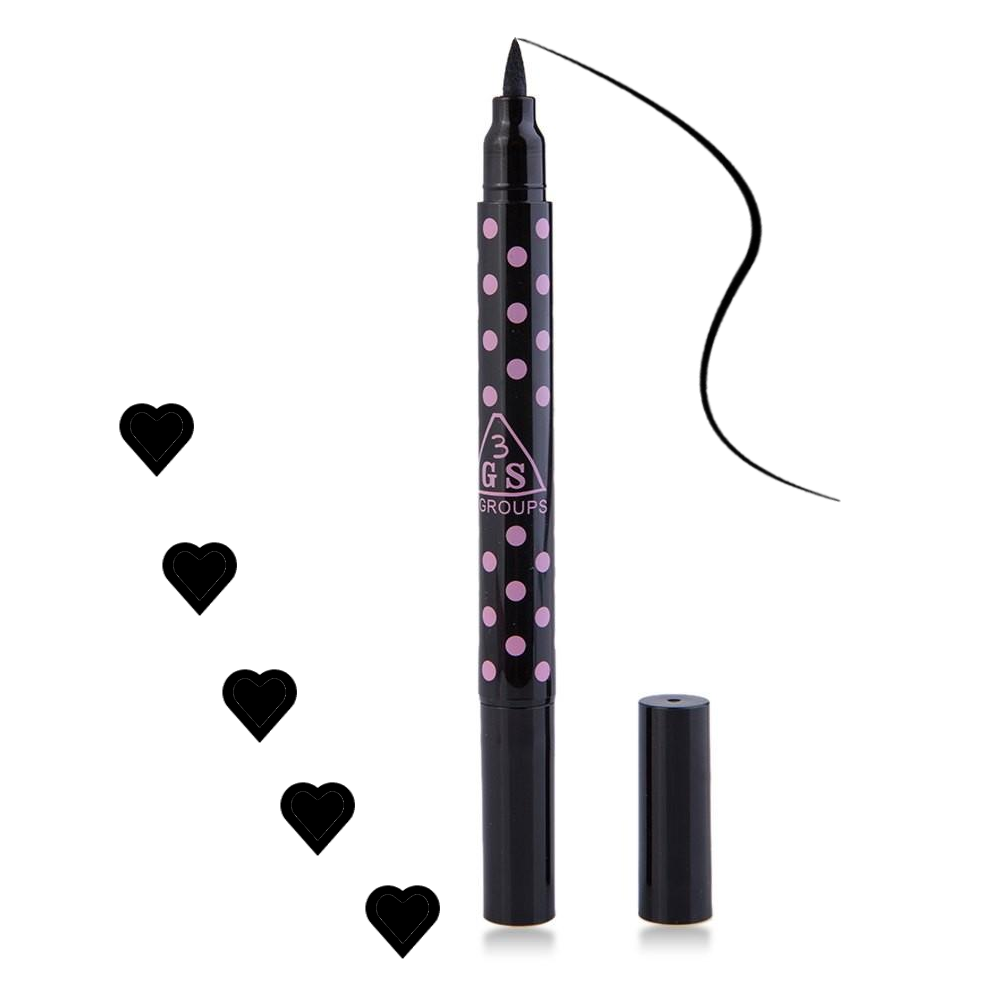 Glamza 2 in 1 Liquid Eyeliner with Heart Stamp
