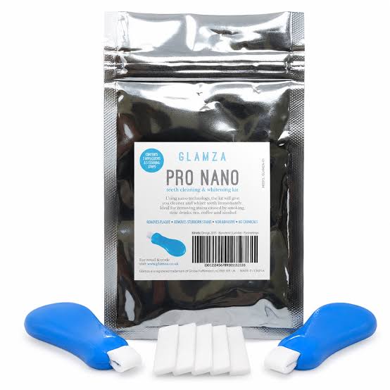 Glamza Pro Nano Teeth Cleaning and Whitening Kit: 1 Applicators + 2 Cleaning Strips