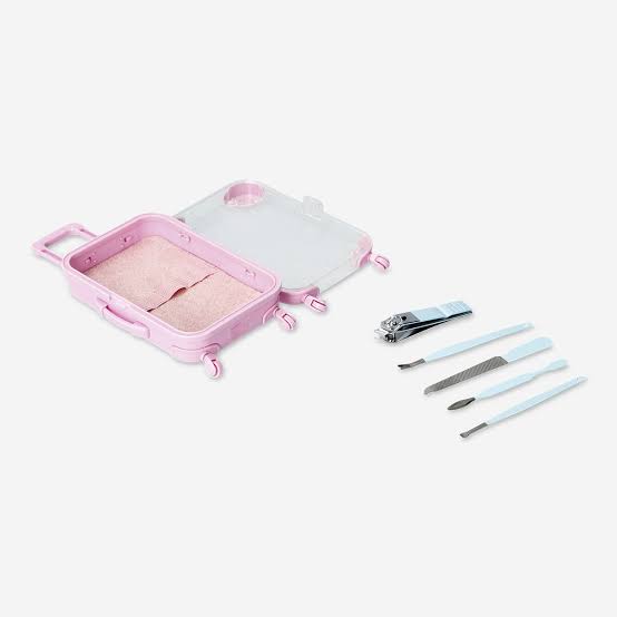 5pc Bi Rotation Manicure and Pedicure Kit - Pink Box