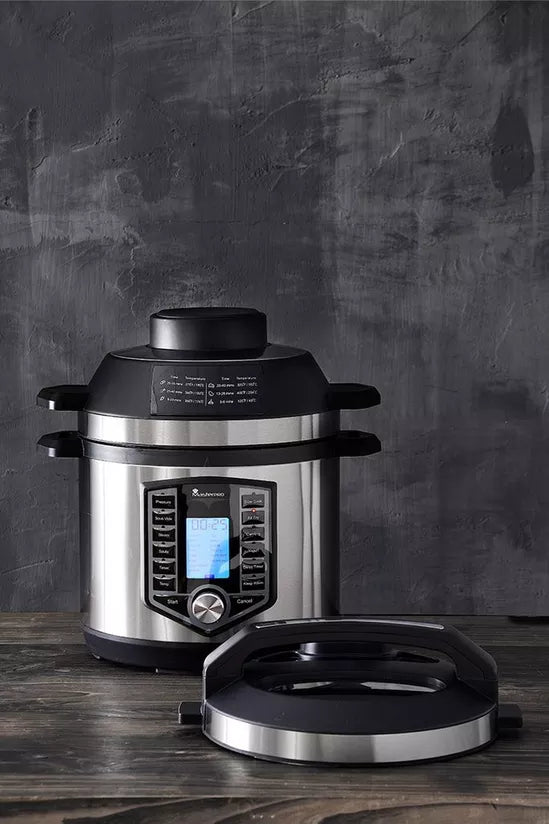 MasterPro Stainless Steel 12-in-1 Multi-Cooker Air Fryer 1500W 6 Litre Black