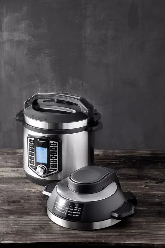 MasterPro Stainless Steel 12-in-1 Multi-Cooker Air Fryer 1500W 6 Litre Black