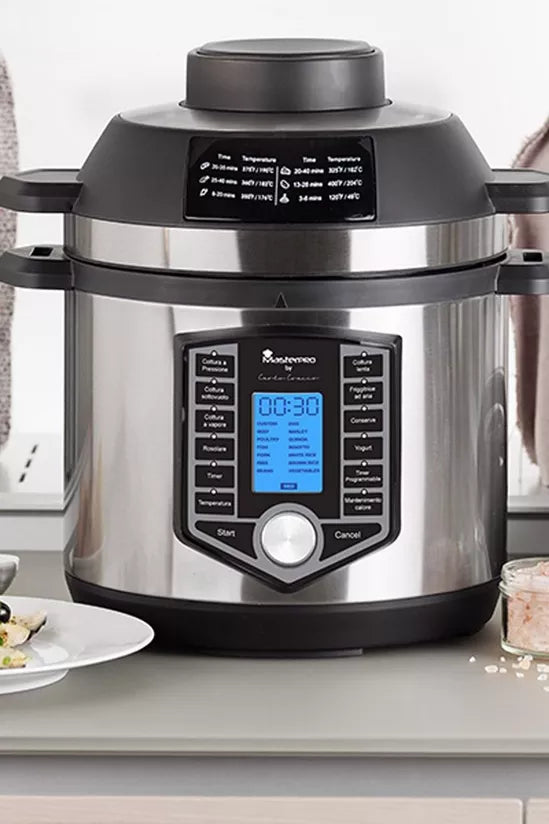 MasterPro Stainless Steel 12-in-1 Multi-Cooker Air Fryer 1500W 6 Litre Black