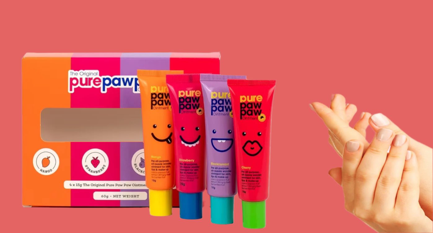 Pure Paw Paw Ointment 4pc (15g Mango, 15g Blackcurrant, 15g Cherry & 15g Strawberry)