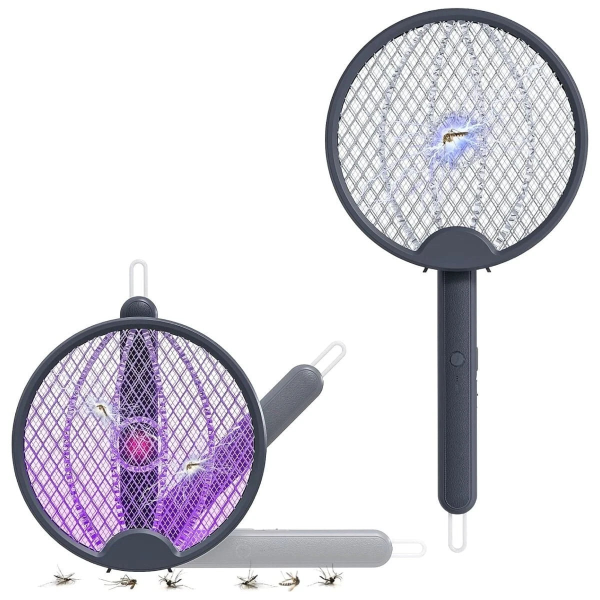 Ashley Housewares 2-in-1 Folding & Rechargeable Fly Zapper & Bug Zapper