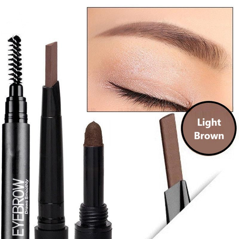 3 In 1 Smooth Stereo Eyebrow Pen - Brush, Powder & Pen