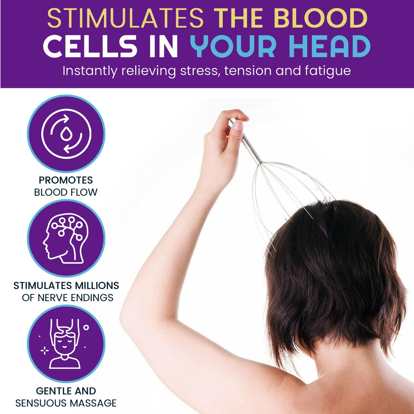 Volumon Vibrating Head Massager – Hair Growth & Stress Relief