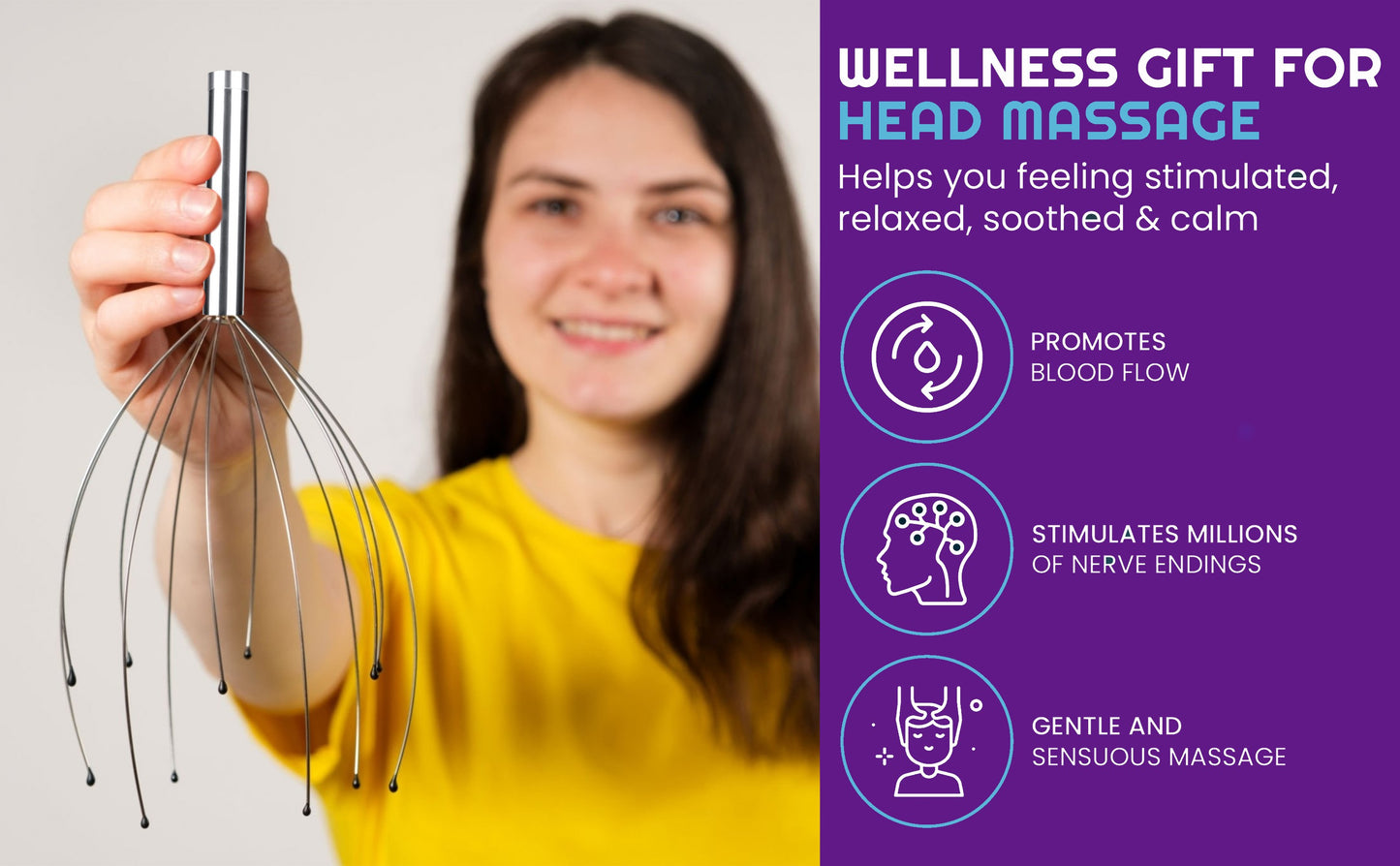 Volumon Vibrating Head Massager – Hair Growth & Stress Relief