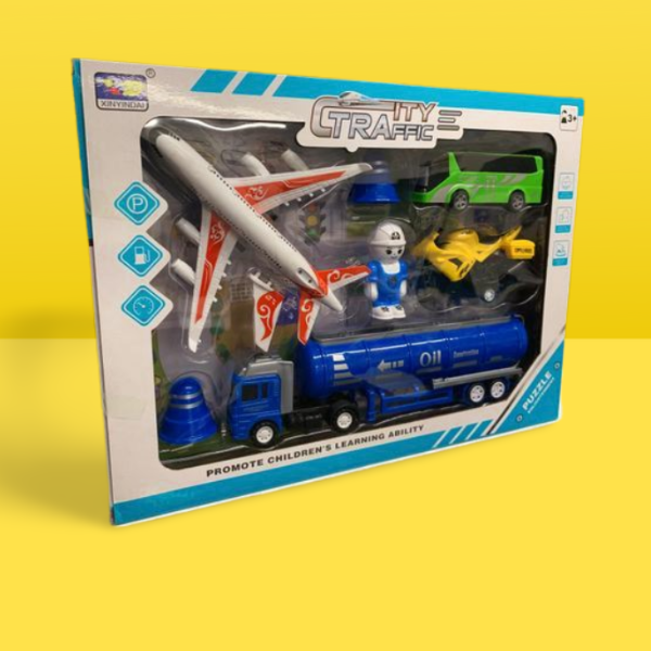 10pc City Traffic Transport Set - Toys