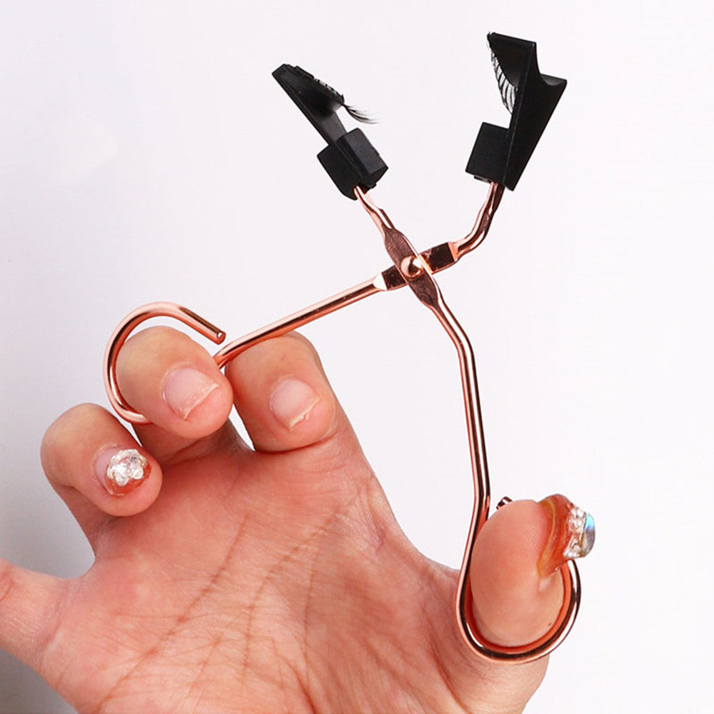 Glamza Magnetic Eyelash Applicator Tweezer- Rose Gold