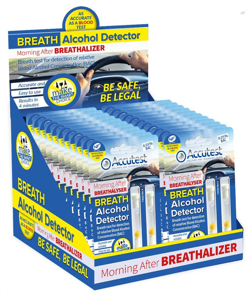 Accutest Alcohol Disposable Breathalyser (Twin pack)