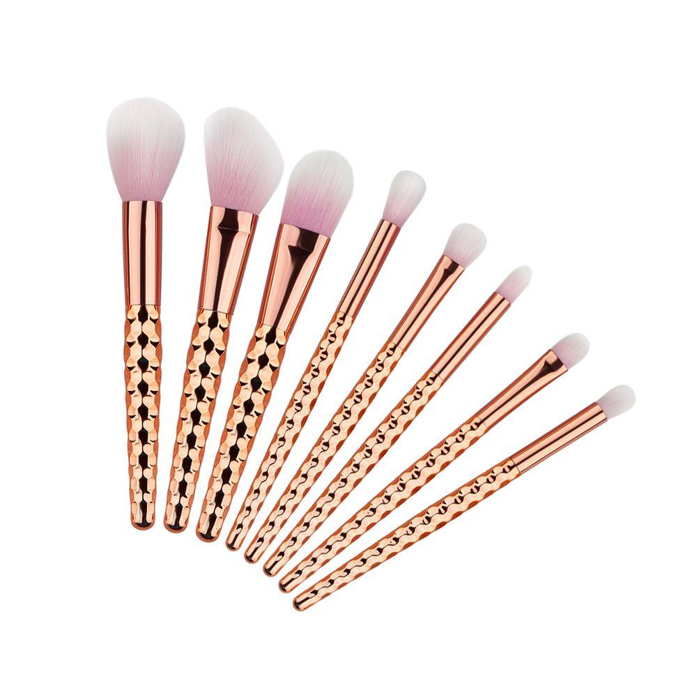 8pc Luxury Rose Gold Make Up Brushes