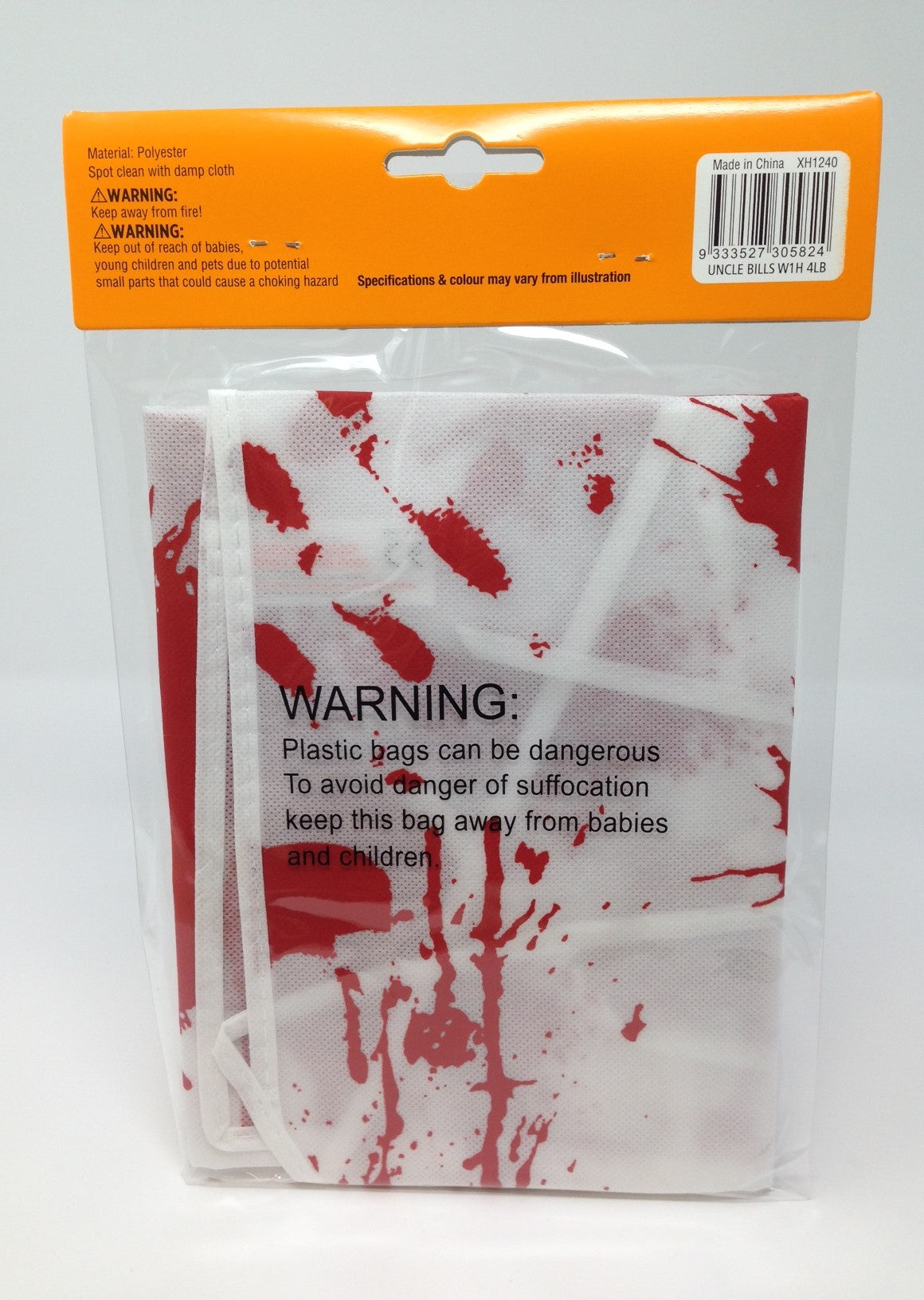 Halloween Blood Stained Kitchen Apron with Head Loop – 72cm