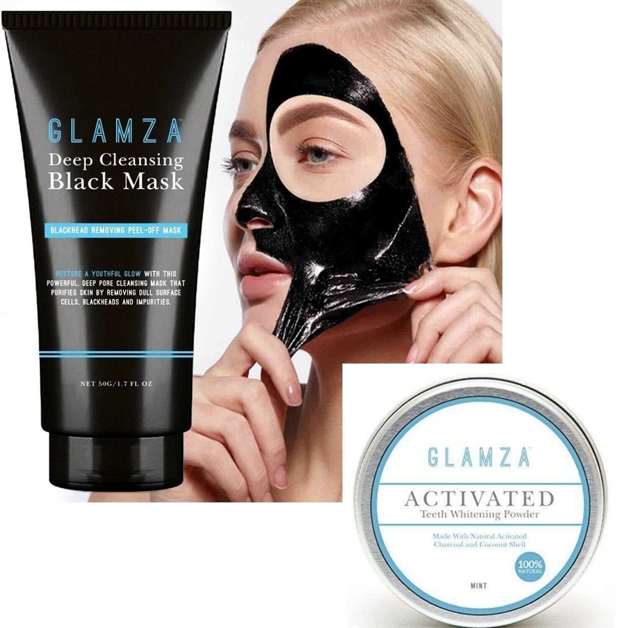 Glamza Charcoal Peel Off and Charcoal Teeth Kit