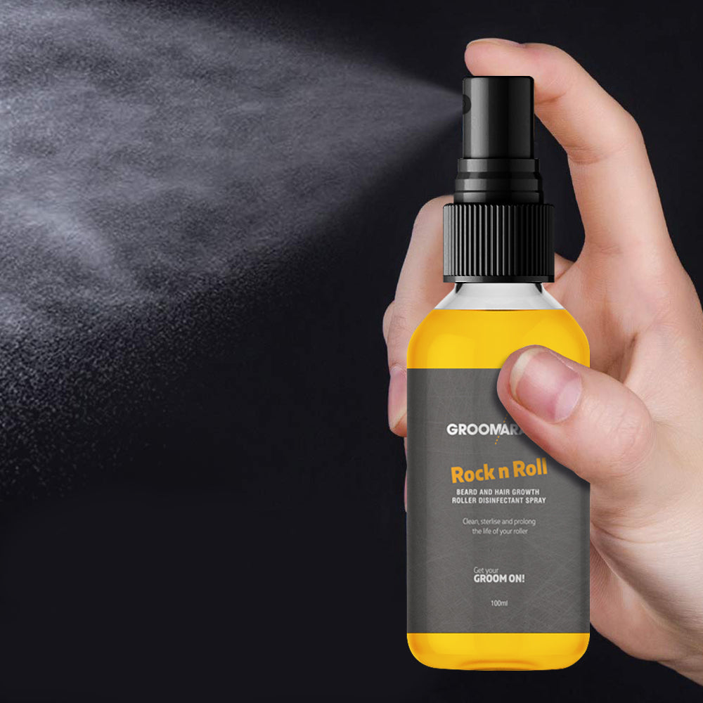Groomarang 'Rock n Roll' Beard and Hair Growth Roller Disinfectant Spray 100ml