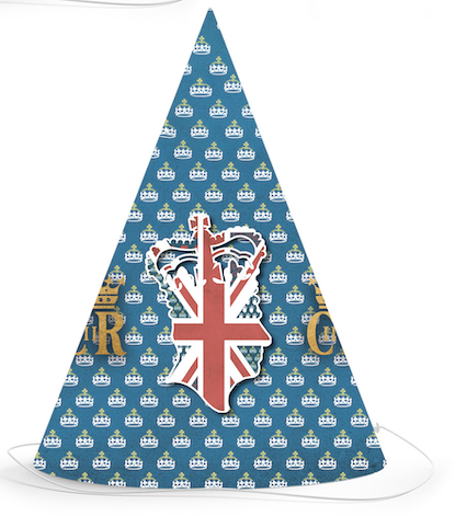 Vintage Coronation 8 Pack Party Hats