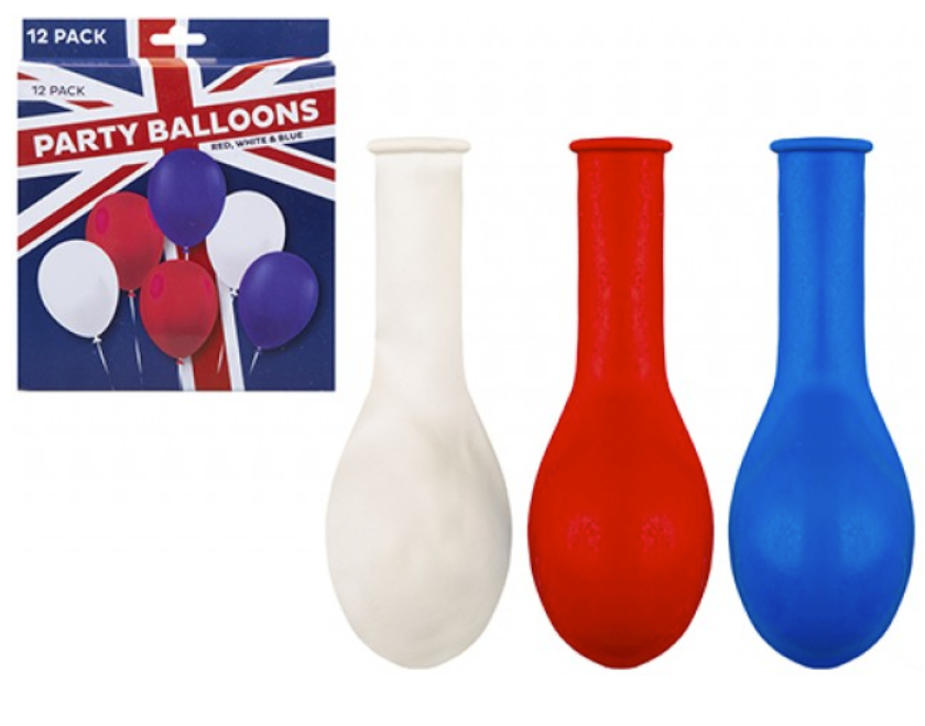 12 Pack Union Jack Balloons Kings Coronation My Wholesale Warehouse