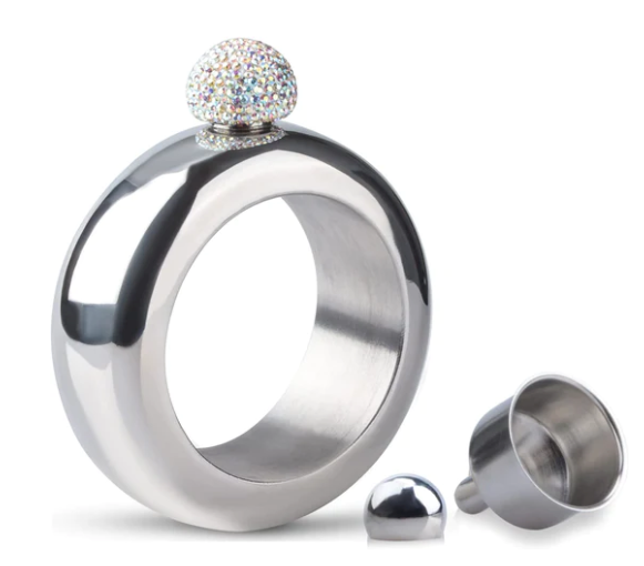 Generise 'Secret Stash' Stainless Steel Bangle Drink Flask