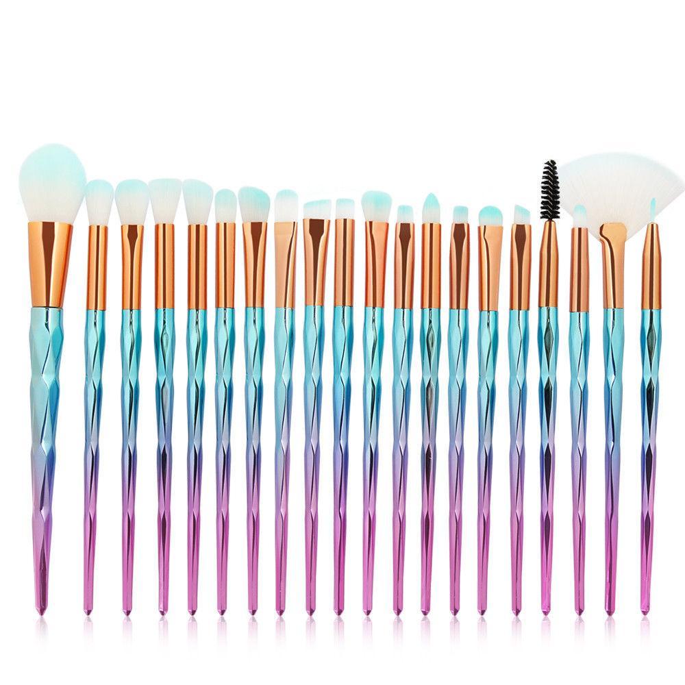20pc Diamond Make Up Brush Sets - 2 Colour Choices