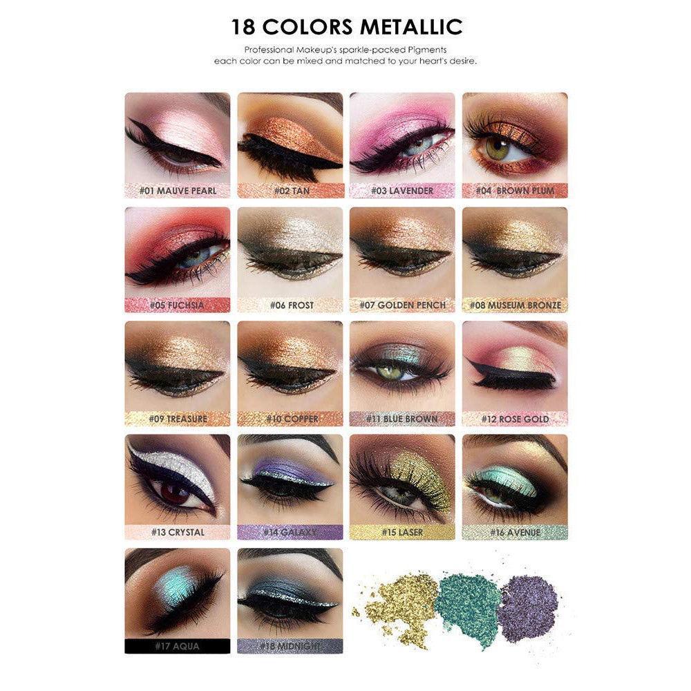 Focallure Metallic Eye Shadow Shimmer Powder - Cruelty Free!