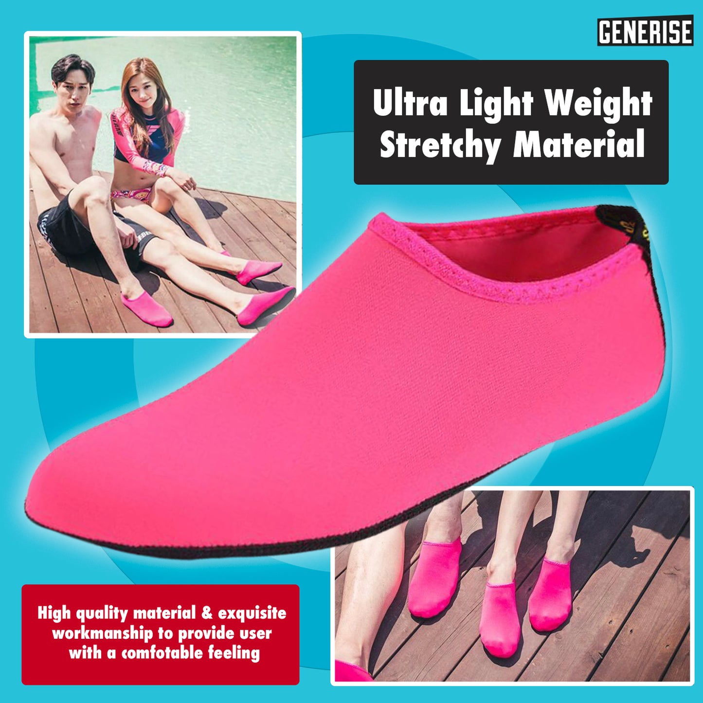 Generise Non Slip Quick Dry Water Shoes - Pair