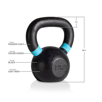 Generise Gym Cast Iron Kettlebell - 12lbs / 5.44kg