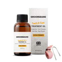 Load image into Gallery viewer, Groomarang Extra Strength Tooth &amp; Gum Treatment Oil &amp; Tongue Scraper