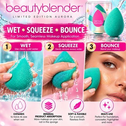 Beautyblender Aurora Makeup Sponge – Limited Edition Blue-Green Beauty Blender