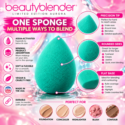 Beautyblender Aurora Makeup Sponge – Limited Edition Blue-Green Beauty Blender