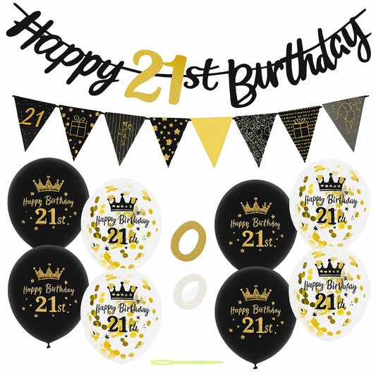 Generise 21st Birthday Decoration Set
