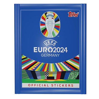 TOPPS UEFA EURO 2024 STARTER PACK- Album with 6 stickers in the album and 3 x 6 pack of stickers (24 stickers total)