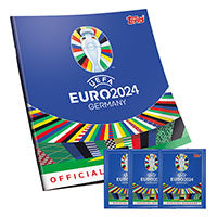 TOPPS UEFA EURO 2024 STARTER PACK- Album with 6 stickers in the album and 3 x 6 pack of stickers (24 stickers total)