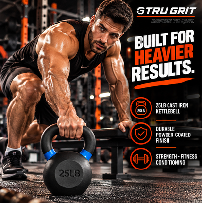 Generise Gym Tru Grit Cast Iron Kettlebell - 25lbs / 11.34kg