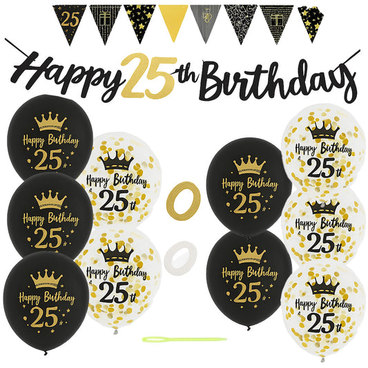 Generise 25th Birthday Decoration Set