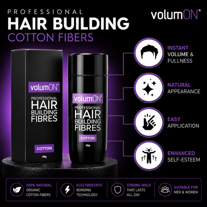 Volumon Hair Building Fibres - COTTON 28g - For Men & Women