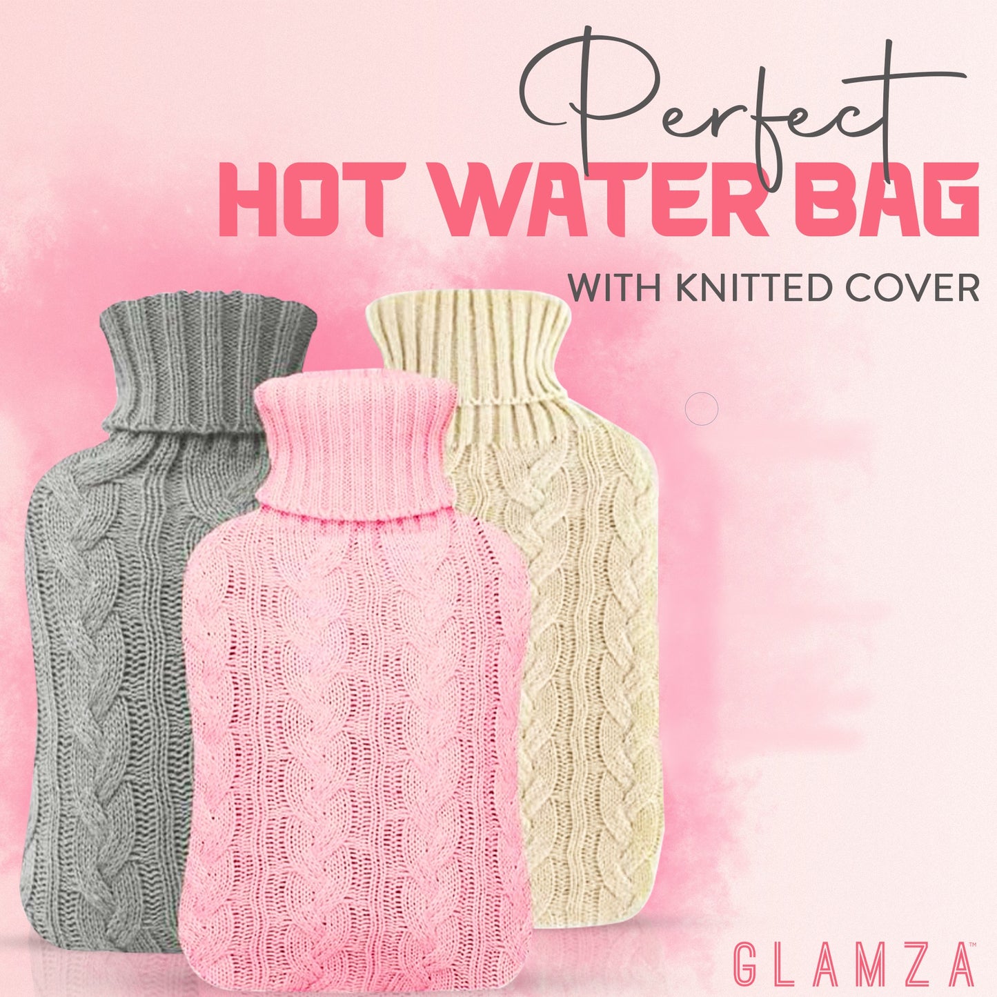 Generise 2-Litre Knitted Hot Water Bottle – Cosy, Stylish & Energy Saving